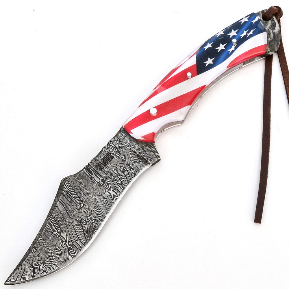 Custom Handmade Damascus Steel 10 Inches Full Tang Knife with Sheath 9817