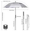 G4Free Vented UV Golf/Beach Umbrella 68" Arc, Auto Open Oversize Extra Large Windproof Sun Shade Rain Umbrellas(Silver/Blue) view 4