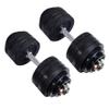2 x 52.5lb Adjustable Dumbbells Set 105lb chrome handles heavy duty collars view 1