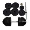 2 x 52.5lb Adjustable Dumbbells Set 105lb chrome handles heavy duty collars view 2