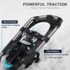 Odoland 4-in-1 Snowshoes Snow Shoes for Men and Women with Trekking Poles, Carrying Tote Bag and Waterproof Snow Leg Gaiters, Lightweight Aluminum Alloy Snow Shoes, Black, Size 21'' view 3