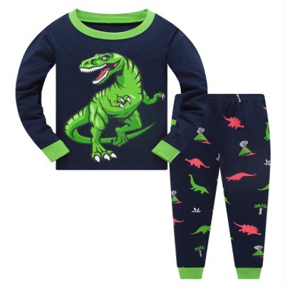 Akyzic Little Boys Pajamas Children Dinosaur Pjs Set Toddler Cotton Long Sleeve Sleepwear 2 Piece Outfit Nightwear For Kids Age 5 Years