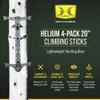 Hawk 4-Pack Lightweight Non-Slip Aluminum Climbing Sticks, Tree Stand Hunting Gear and Platform, Helium, 20" - Portable Safety Accessories & Mobility Equipment for Deer Hunters, Climbers & Shooters view 2