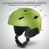 Odoland Ski Helmet and Goggles Set for Adults & Youth, Snowboard Helmet with Goggles - Shockproof Winter Sports Helmet with Protective Shell for Men, Women & Teens, Lime Green, M view 3