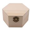 Idiytip Wooden Necklace Jewelry Display Tray Jewelry Storage Boxes Hexagon Boxes Beads Crafts Case Containers view 3