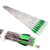Pinals Archery 28" 30" 300 340 350 400 Spine Carbon Hunting Arrows for Compound Recurve Bow Practice Target 30 Inch Camo Arrow Shaft Pack of 12PCS Green 400 view 1