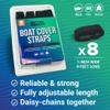 Boat Cover Straps, Adjustable Buckle, 8 Pack, 1" x 96" Nylon Utility Straps with Quick Release Buckles view 3