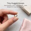 Milla Small Huggie Hoop Earrings for Women, 14K Gold Plated, 0.5 inches view 2