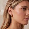 Milla Small Huggie Hoop Earrings for Women, 14K Gold Plated, 0.5 inches view 3