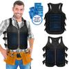 AlphaCool Frosty Mesh Ice Vest for Men and Women  Cooling Vest with Ice Packs, 2 Sets  Three Gel Pad Pockets  Adjustable Straps for Custom Fit Black One Size view 3