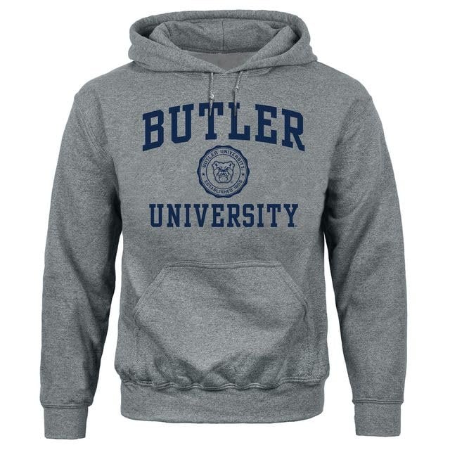 Barnesmith Butler University Bulldogs Hooded Sweatshirt, Heritage, Charcoal Grey, Small