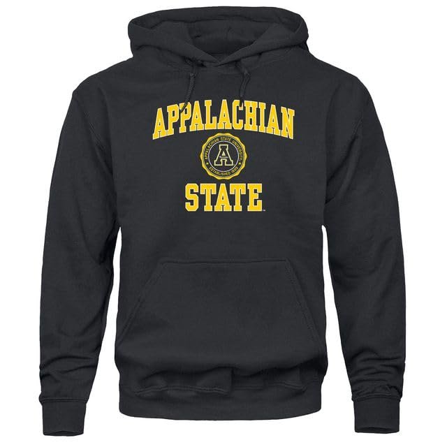 Barnesmith Appalachian State ASU Mountaineers Hooded Sweatshirt, Heritage, Black, X-Large