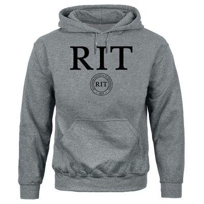 Barnesmith Rochester Institute of Technology Tigers Hooded Sweatshirt, Heritage, Charcoal Grey, XX-Large
