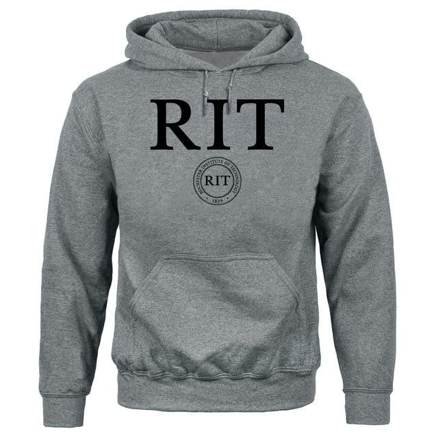Barnesmith Rochester Institute of Technology Tigers Hooded Sweatshirt, Heritage, Charcoal Grey, XX-Large