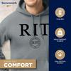 Barnesmith Rochester Institute of Technology Tigers Hooded Sweatshirt, Heritage, Charcoal Grey, XX-Large view 3