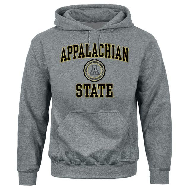 Barnesmith Appalachian State ASU Mountaineers Hooded Sweatshirt, Heritage, Charcoal Grey, X-Large