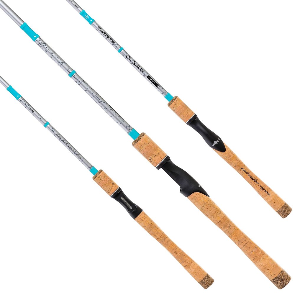 Favorite Ol' Salty Spinning Reel Combo| Fast Action Carbon Blend Fishing Rod for Saltwater Fishing |Ultra Smooth Fishing Reel with 5:2:1 Gear Ratio