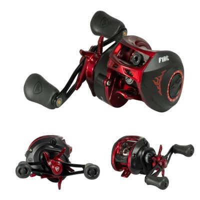 Favorite Fishing Fire Casting Reel - Red/Black (Right Hand) FS100NGR