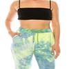 Leggings Depot JGA-S773-XL Neon Fused Tie Dye Print Jogger Pants w/Pockets, XL view 4