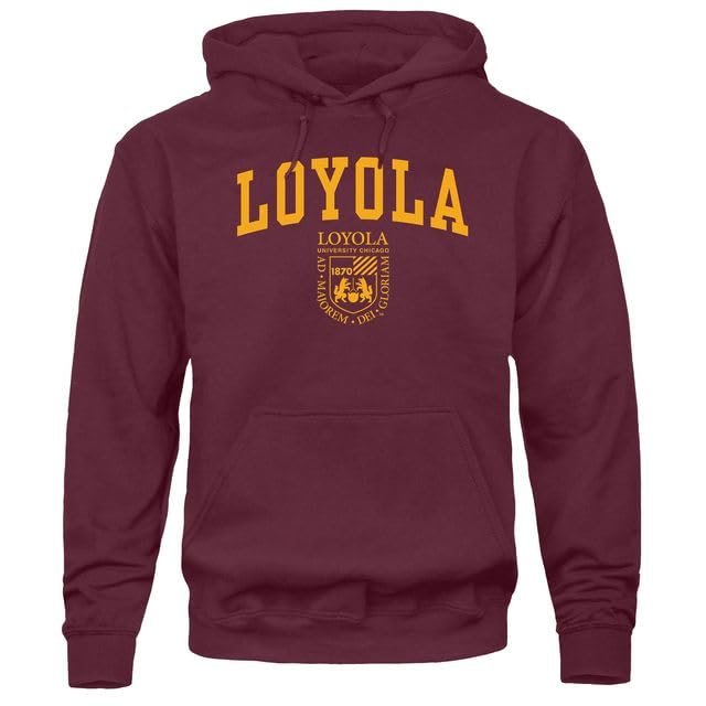Barnesmith Loyola University (Chicago) Ramblers Hooded Sweatshirt, Heritage, Maroon, X-Large