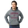 Barnesmith Fordham University Rams Hooded Sweatshirt, Heritage, Charcoal Grey, XX-Large view 2