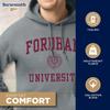 Barnesmith Fordham University Rams Hooded Sweatshirt, Heritage, Charcoal Grey, XX-Large view 3