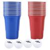 Beer, Drinking Game Set, Lightweight and Reliable, for Parties for Tailgating(red Cups 11+Blue cups11+4balls) view 2