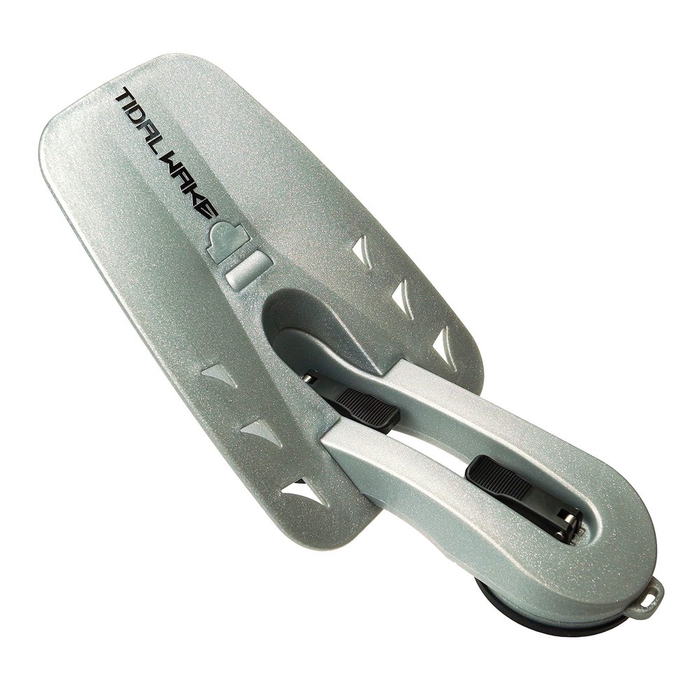 Tidal Wake XLR8 Wake Surf Shaper | Wake Surfing Wave Maker Solution | Wakesurf Creator | Wake Generator for Best Wavesurf Waves & It Floats | Compact Storage Tote (Silver/Silver)