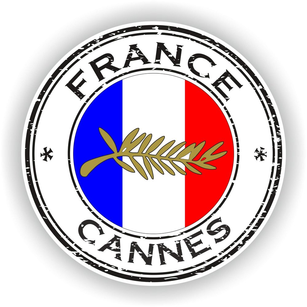 1x France Cannes 02 Round Vinyl Waterproof Sticker - 5cm / 2inches