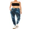 Leggings Depot JGA-S775-M Steel Tie Dye Print Jogger Pants w/Pockets, Medium view 2