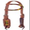 Showman Harness Leather Single Ear Headstall w/Beaded Sunflower & Cactus Inlay view 1