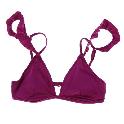 Victoria's Secret Swim Top with Ruffle Straps (S, Plum)