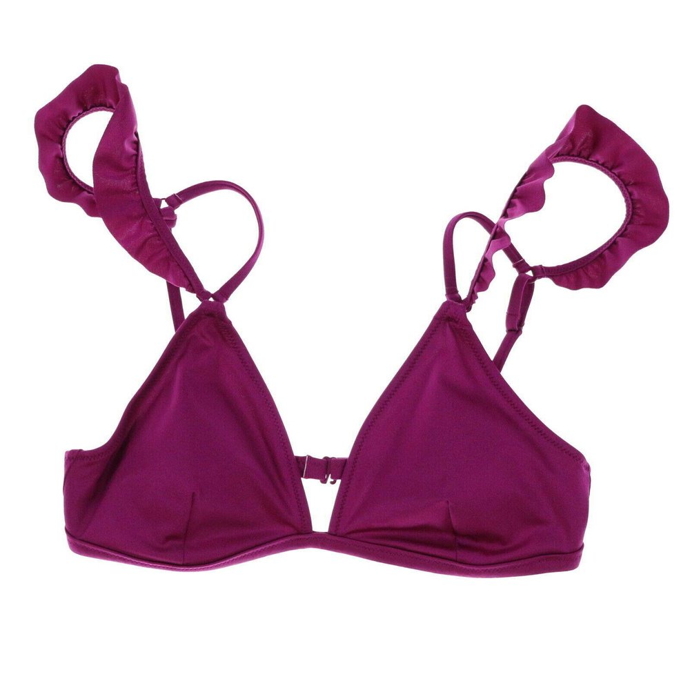 Victoria's Secret Swim Top with Ruffle Straps (S, Plum)