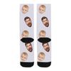 MyPhotoPrint Personalized Socks for Men Women Two Face Kid and Dad Custom Face Socks Image for Friends Christmas Easter Mother's Day Father's Day Anniversary view 4