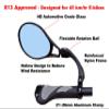 Hafny E13 Approved E-Bike Mirror, Large Surface Handlebar Bike Mirror, HD Automotive Grade Glass Bicycle Mirror, Safe Blast-Resistance Cycling Mirror view 2