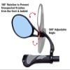 Hafny E13 Approved E-Bike Mirror, Large Surface Handlebar Bike Mirror, HD Automotive Grade Glass Bicycle Mirror, Safe Blast-Resistance Cycling Mirror view 3