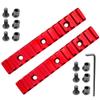 Gotical 13 Slots Picatinny Rail keymod Lightweight Aluminum Red Rail for Handguard System with Allen Wrench - 2 Pieces (Red) view 1