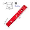 Gotical 13 Slots Picatinny Rail keymod Lightweight Aluminum Red Rail for Handguard System with Allen Wrench - 2 Pieces (Red) view 2