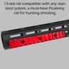 Gotical 13 Slots Picatinny Rail keymod Lightweight Aluminum Red Rail for Handguard System with Allen Wrench - 2 Pieces (Red) view 3