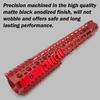 Gotical 13 Slots Picatinny Rail keymod Lightweight Aluminum Red Rail for Handguard System with Allen Wrench - 2 Pieces (Red) view 4