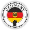 1x Germany Round Vinyl Waterproof Sticker - 15cm / 5.9inches view 1