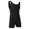 Hansber Men's One Piece Tank Top Athletic Supporter Swim Bodysuit Wrestling Singlet Leotard Jumpsuit Underwear Black Medium view 4