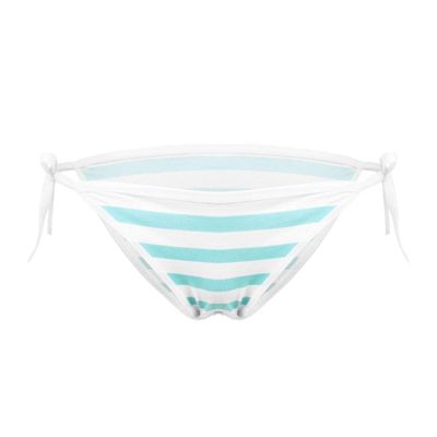ACSUSS Womens Cut Japanese Style Anime Cosplay Stripe Lingerie Cotton Bikini Briefs Underwear 1# Blue One Size