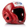 Fairtex Full Head Guard | Premium Handcrafted Headgear with 3-Layer Padding| Lightweight | Sleek Design for Optimal Movement | Extra Protection | Secure Fit with Adjustable Straps (Red-Large) view 1