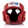 Fairtex Full Head Guard | Premium Handcrafted Headgear with 3-Layer Padding| Lightweight | Sleek Design for Optimal Movement | Extra Protection | Secure Fit with Adjustable Straps (Red-Large) view 2