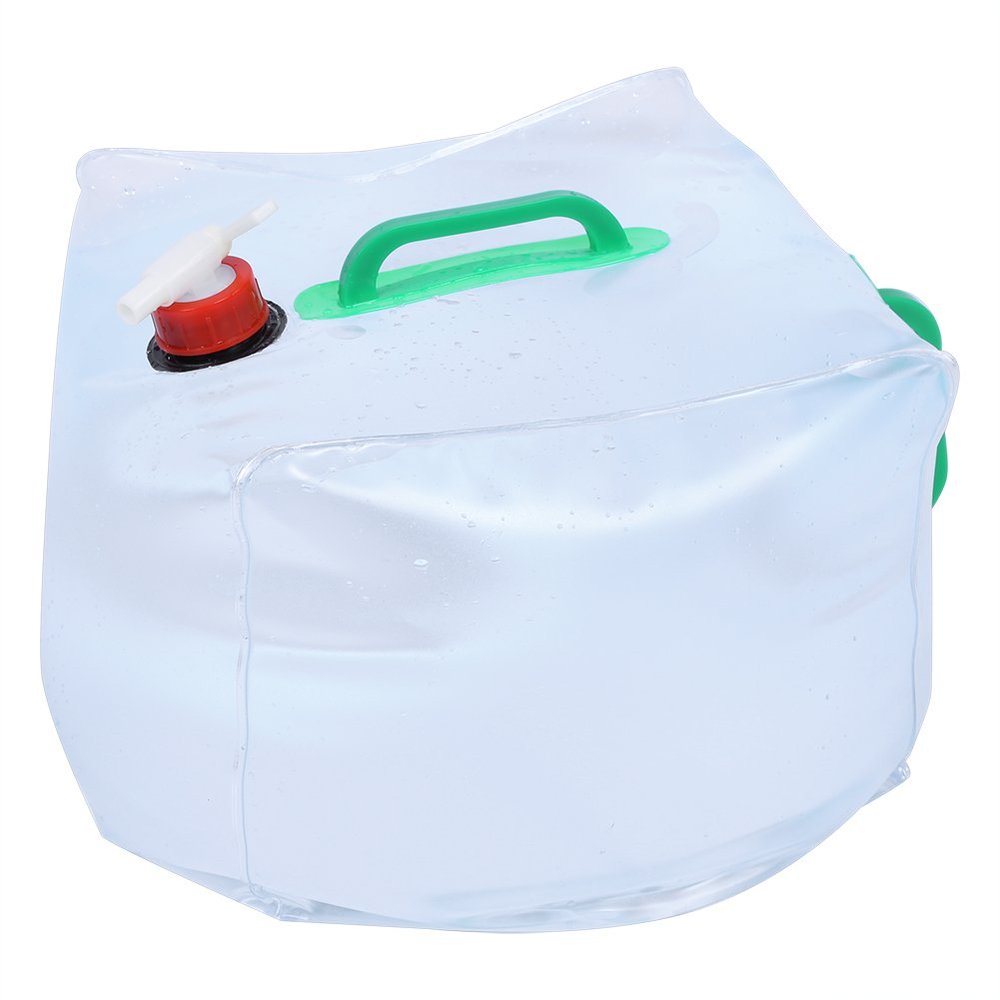 Water Container with Spigot, PVC Portable Water Carrier Bag Jug Foldable Emergency Water Bag for Camping Hiking Fishing BBQ Outdoor (20L)
