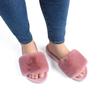 COFACE Womens Slippers with Arch Support Comfy Open Toe Fuzzy Woman House Shoes Size 9 Plantar Fasciitis Orthopedic Comfortable Slippers-for-Women Indoor view 2
