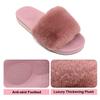 COFACE Womens Slippers with Arch Support Comfy Open Toe Fuzzy Woman House Shoes Size 9 Plantar Fasciitis Orthopedic Comfortable Slippers-for-Women Indoor view 4