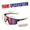 O2O Sport Sunglasses (Black and yellow frame with red lens) view 3