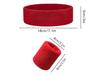 SUSU BLOCK 9 Pieces Sweatbands Set, Includes 3 Pieces Sports Headband and 6 Pieces Cotton Wristbands (Red+Yellow+Green) for Men and Women Athletic Bands for Basketball, Tennis, Working Out view 2